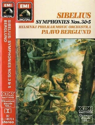 Sibelius Symphonies 3 & 5 Berglund CASSETTE ALBUM Classical - Image 1 of 4