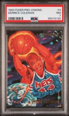 Fleer Derrick Coleman Pro-Visions 1994 PSA 7 casi nuevo #4 New Jersey Nets Foto 1 de 2