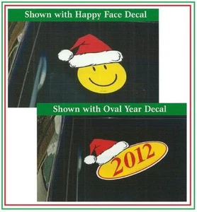 3 Holiday Stickers - Santa Hat Decals with FREE SHIPPING - Picture 1 of 1