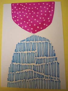 ACEO #5137 Abstract #5037 - Original Contemporary Art 2.5"x3.5" Signed 2025 - Picture 1 of 1