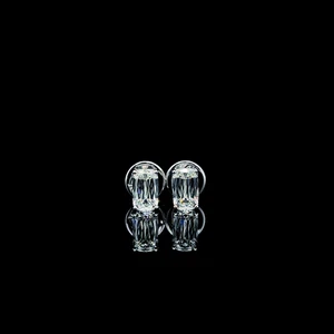 Lab Grown Diamonds Earrings Stud Ashoka 2 TCW Diamond 14 KT Gold - Picture 1 of 10