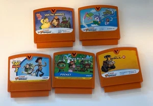 5 VTech V.Smile Motion Learning System Games, Disney Wall-E, Toy Story, Waves - Picture 1 of 2