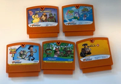 5 VTech V.Smile Motion Learning System Games, Disney Wall-E, Toy Story, Waves - Image 1 of 2