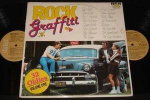 ROCK GRAFFITI 32 ROCK OLDIES 2LP Roy Orbison Sam Cooke Astronauts Janis Martin - Picture 1 of 2