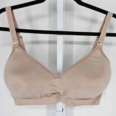 Jessica Simpson 女式尺寸 1X 轻薄衬里哺乳文胸米色 — 第 1/4 张图片