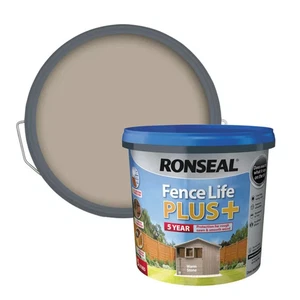 RONSEAL Recinzione Life Plus Vernice Capanno da Giardino Cigno Grezzo e Legno Liscio Esterno 4Ltr - Foto 1 di 3