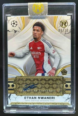 2024-25 Topps Reverence UEFA Ethan Nwaneri Auto Black #8/10 Arsenal - Image 1 of 2