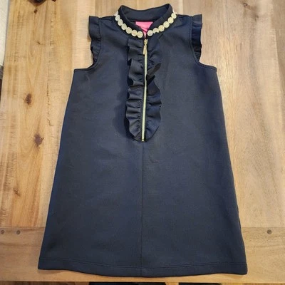 Lilly Pulitzer Girl's Size Small (4-5) Onyx Mini Adalee Shift Dress - Image 1 of 4