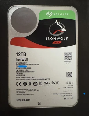 Seagate IronWolf (7200RPM, 3.5-Zoll) 12TB Interne Festplatte  - Bild 1 von 3