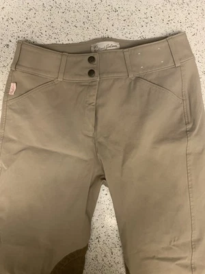 Pantalones de montar a caballo con parche en la rodilla para deportista tostado talla 30R para mujer Foto 1 de 4