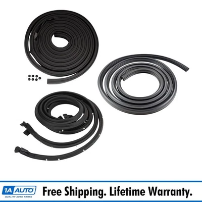 Weatherstrip Rubber Seal Door Roofrail Trunk Kit Set for 65-66 Deville Impala 88 - Image 1 of 4