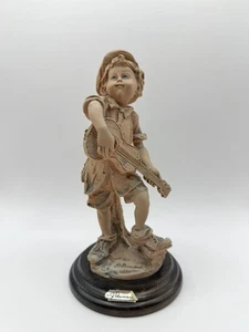 Vintage 80er Giuseppe Armani Terrakotta Sammelfigur Junge mit Gitarre 8" - Bild 1 von 5
