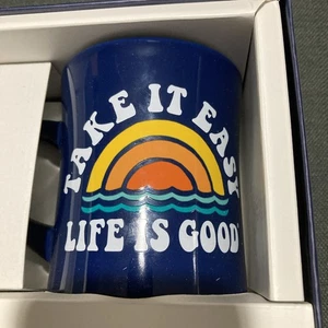 Life is Good Take It Easy Abendessen Becher 15 Unzen Brandneu im Karton! - Bild 1 von 5