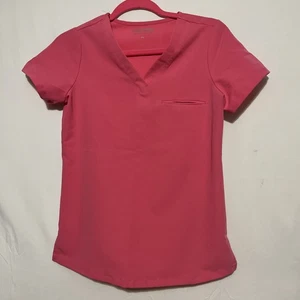 Blusa Médica Mandela Rosa Caliente XS Unisex Un Bolsillo en el Pecho Cuello en V - Imagen 1 de 4