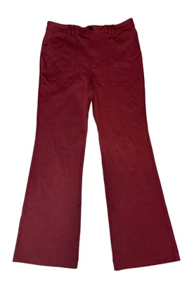 Calça Anthropologie The Essential vinho/bordeaux tamanho 14 altura - perna alargada frente - Imagem 1 de 4