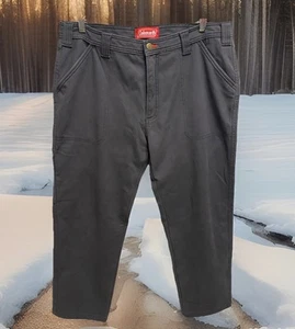 Coleman Fleece Lined Pants Men's 38x30 Black Utility Pockets Relaxed Workwear - Picture 1 of 7
