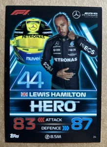 2023 Topps Turbo Attax Hero Lewis Hamilton #34 - Picture 1 of 1