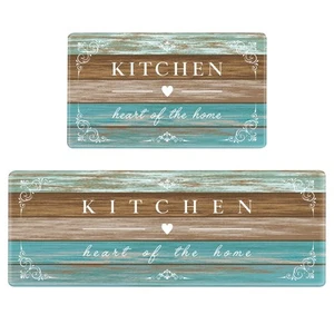 Kitchen Rugs Farmhouse Cushioned Anti Fatigue Kitchen Mats 2 Piece Set Non Sl... - Picture 1 of 7