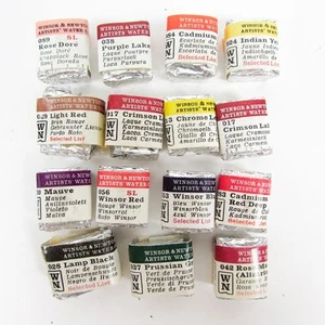 Vintage Winsor Newton Series 1 Watercolour 15x Half Pan Bundle JobLot - Imagen 1 de 4