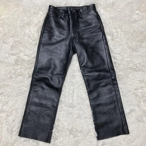 KADOYA Leather Pants  Black Genuine Leather Riders Pants Size W33 - Picture 1 of 9