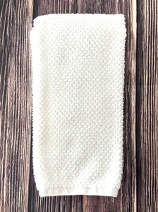 Ecoexistence Eco-melange Solid White Textured Hand Towels 16”X26” - Picture 1 of 5