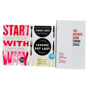 Simon Sinek Books Start With Why Leaders Eat Last The Infinite Game Set - Picture 1 of 3