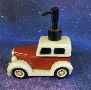 Vintage Red Ceramic Truck Soap Dispenser - Picture 1 of 3