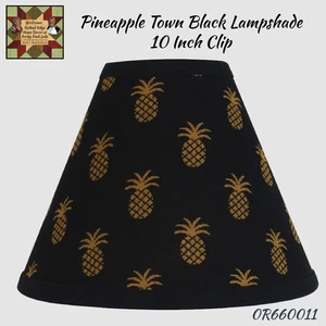 Pineapple Town  Black Lamp Shade 10 In Clip - Picture 1 of 1