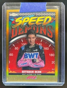 2023 Topps Chrome F1 Esteban Ocon Speed Demons Gold Refractor 25/50 #SD-EQ - Bild 1 von 2
