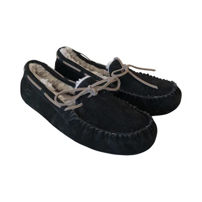Zapatillas UGG Olsen para hombre negras gamuza casa zapatos mocasines 1003390 talla 9 Foto 1 de 4