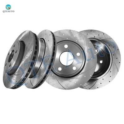 4 piezas rotores de freno ranurados perforados delanteros 350 mm-traseros 329,9 mm para Dodge Durango 2020 Foto 1 de 4