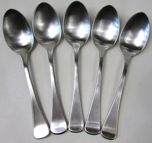 SET 5 TEA SPOONS! Vintage HAMPTON stainless: SONDRA pattern 18/10 quality LOVELY - Picture 1 of 6