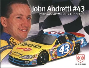 2002 John Andretti Dodge Intrepid NASCAR Winston Cup Hero Card - Picture 1 of 1