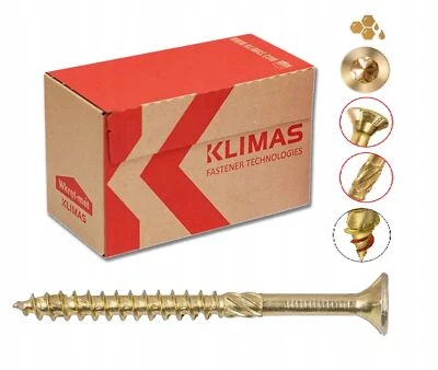 KLIMAS WKRĘT - MET Spanplattenschrauben 3 3,5 4 4,5 5 6 Holzschrauben Senkkopf