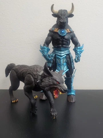 Mythic Legions LOT - loose Minotaur and vintage werewolf fig dungeons Dragons Cover