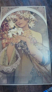 UNE AFFICHETTE SIGNEE MUCHA FEMME - Picture 1 of 1
