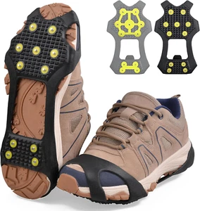 Ice Cleats Snow Traction Cleats Crampons for Shoes and Boots Non-Slip Overshoe f - Picture 1 of 7