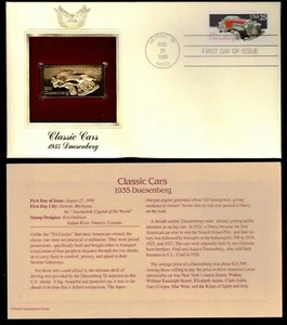 Classic Cars, 1935 Duesenberg-1st day issue-Golden Replica - Picture 1 of 1