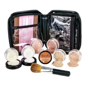 XXL KIT BRUSH & CASE (EBONY) Full Size Mineral Makeup Set Bare Face Matte Powder - Picture 1 of 9