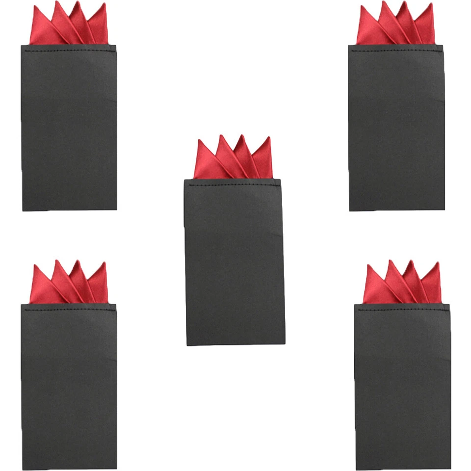 Pañuelo clásico de 4 pliegues 5 piezas para hombres boda negocios cuadrado de bolsillo preplegado Foto 1 de 1