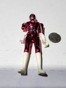 1997 Power Rangers Turbo Cart Pink Chrome Ranger 4.75” Bandai w/ Holster - Picture 1 of 4