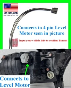 fits Durango Jeep Headlight Level Motor Connector Plug Wiring Harness Pigtail - Bild 1 von 2