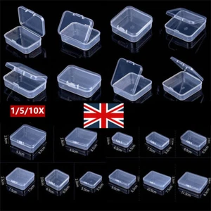 1-10Pcs Mini Small Case PP Transparent Plastic Storage Box Pack Parts Access uk - Picture 1 of 17