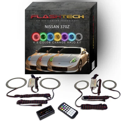 RGB Multicolor Bluetooth LED Halo Anillo Kit para Faros Nissan 370z 2009-2016 Foto 1 de 3
