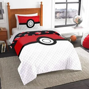 Pokemon Embroidered Twin/Full REVERSIBLE Quilt - Includes Sham - Picture 1 of 1