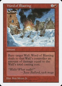 Magic the Gathering (mtg): 5ED: Word of Blasting  (x 4) - Picture 1 of 1