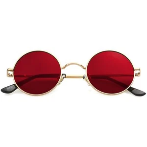 Red Circle Glasses/Small Round Polarized Sunglasses for Women Men Hippie Retr... - Picture 1 of 5