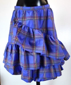 Neu mit Etikett neu Anthropologie Maeve Stufen Rüschen Minirock GRÖSSE 10 Poly Seidenmischung - Bild 1 von 14