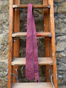 Duchamp London Black Label 100% Silk Abstract Paisley Foulard Designer Tie Red - Picture 1 of 6