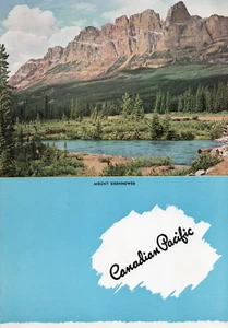 ORIGINAL Menú CANADIENSE PACIFIC RAILWAY 1954 Cena Monte Eisenhower Cubierta - Imagen 1 de 2